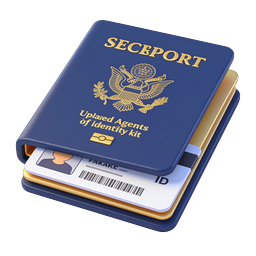 Icona Documento d'Identità Passaporto - 3D Realistico