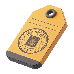 Passport Luggage Tag 3D Icon for Travel Designs