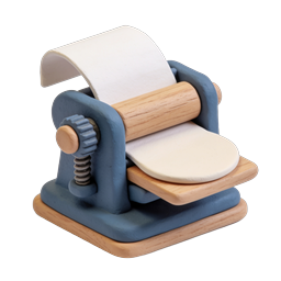ไอคอนเครื่องทำพาสต้าสไตล์ดินปั้น - อุปกรณ์ครัว 3D
