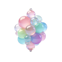 Pastel Bubble Cluster - Glossy Translucent Sphere Icon