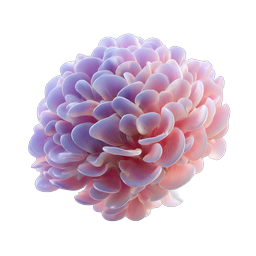 Pastel Flower Bloom Icon - Realistic 3D Floral Design