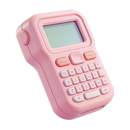 Pink Payment Terminal POS Icon - 3D Clay Style
