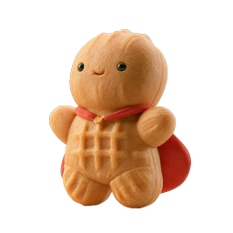 Cute Peanut Superhero Character Icon - 3D Mascot