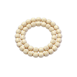 Cream Pearl Bead Circle Jewelry Icon - Elegant Accessories