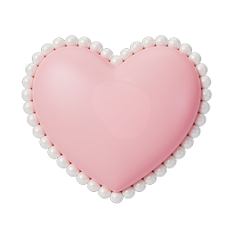 Perlenherz-Icon - Elegantes romantisches 3D-Design