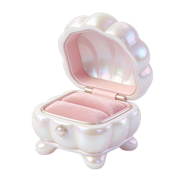 Elegant Pearl Jewelry Box Icon | Luxury Trinket Box 3D Render