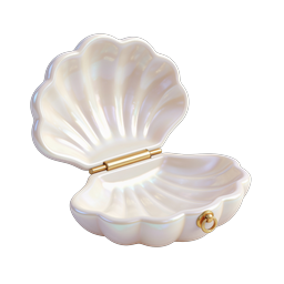 Pearl Shell Jewelry Box 3D Icon