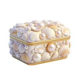 Pearl and Seashell Decorative Jewelry Box Icon