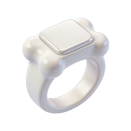 Pearl Signet Ring Icon - 3D Luxury Jewelry
