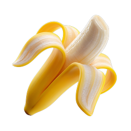 Peeled Banana Icon - Realistic Fresh Fruit Illustration