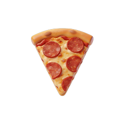 Pepperoni Pizza Slice Icon | 3D Food Icon