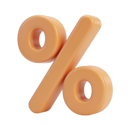Modern Percentage Icon for Business and Marketing Use