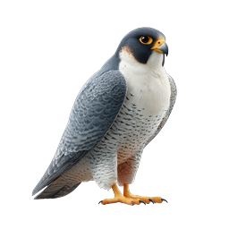 Realistic Peregrine Falcon Bird Icon | Wildlife Nature