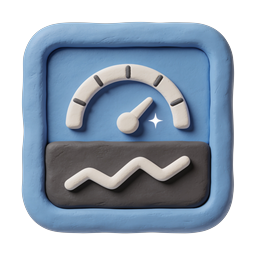 Performance Dashboard Clay Icon - Speed & Analytics