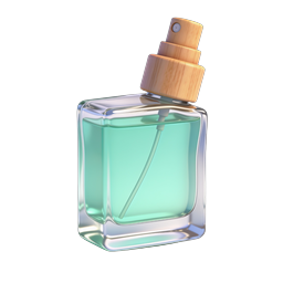 Icona di flacone di profumo realistico con tappo in legno | Fragranza Premium