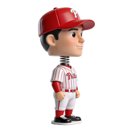 Phillies Baseball Bobblehead 3D Icon