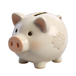 Charming Piggy Bank Icon for Financial Applications