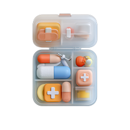 Pill Organizer Medicine Box 3D Icon