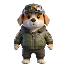 Cute Pilot Dog Icon for Playful Designs