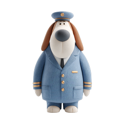 Charming Pilot Dog Icon for Travel & Fun Projects