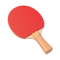 Icona di racchetta e pallina da ping pong - Grafica 3D per tennis da tavolo