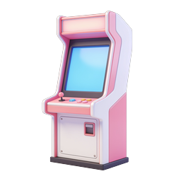 Rosa Arcade-Automat Icon - Pastell-Retro-Gaming