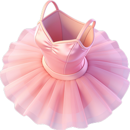 Pink Ballet Tutu Costume 3D Icon