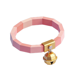 Icône de collier à grelot rose élégant pour animaux de compagnie