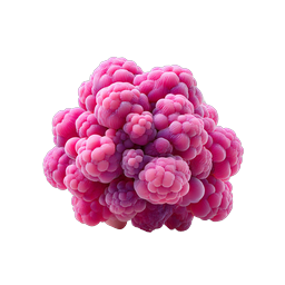 Pink Berry Cluster 3D Icon - Fresh Fruit Illustration