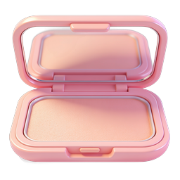 Pink Blush Compact 3D Icon | Beauty & Cosmetics