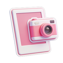 Pink Camera Photo Frame Icon - Instant Photography