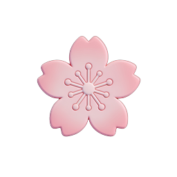 Pink Cherry Blossom Icon - Elegant Floral Design
