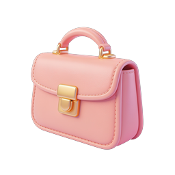 Pink Handbag Icon - 3D Fashion Accessory
