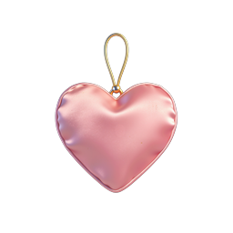 Pink Heart Pendant Icon - Romantic 3D Glossy Charm