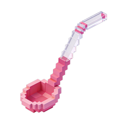 Stylish Pink Ladle Icon for Culinary Designs