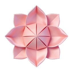 Pink Lotus Flower 3D App Icon - Elegant Floral Design