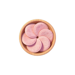 Pink Mochi Dessert in Wooden Bowl 3D Icon