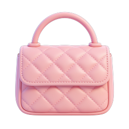 Pink Quilted Handbag Icon - Elegant 3D Fashion Accessory