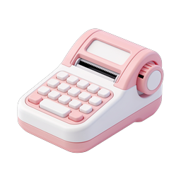 Pink Receipt Printer 3D Icon - Modern POS Design