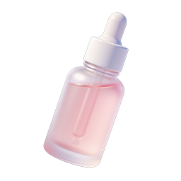 Pink Serum Dropper Bottle 3D Icon - Beauty & Skincare