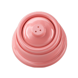 Pink Sewing Button Icon - Glossy 3D Fashion Element