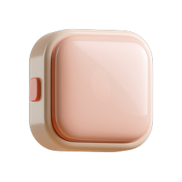 Pink Smartwatch 3D Icon - Modern Wearable Tech