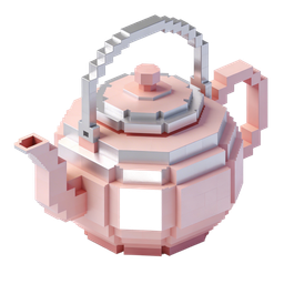 Stylish Pink Teapot Icon for Kitchen Designs