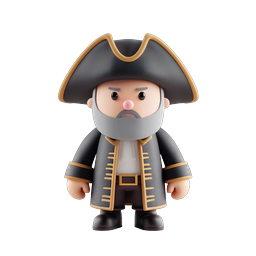 Charming Pirate Character Icon for Creative Projects