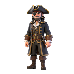 Playful Pirate Character Icon for Creative Projects