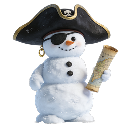 Pirate Snowman - Festive Winter Character Icon