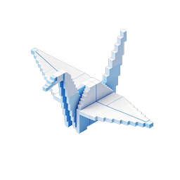 Icône 3D d'avion en pixels isométrique pour le voyage et le jeu