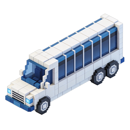 Pixel Art Semi-Truck Voxel Icon | Isometric Transport