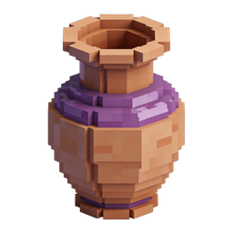 Stylized Pixel Art Vase Icon for Creative Projects