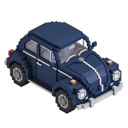 Pixel Art Volkswagen Beetle Car Icon | Voxel Style